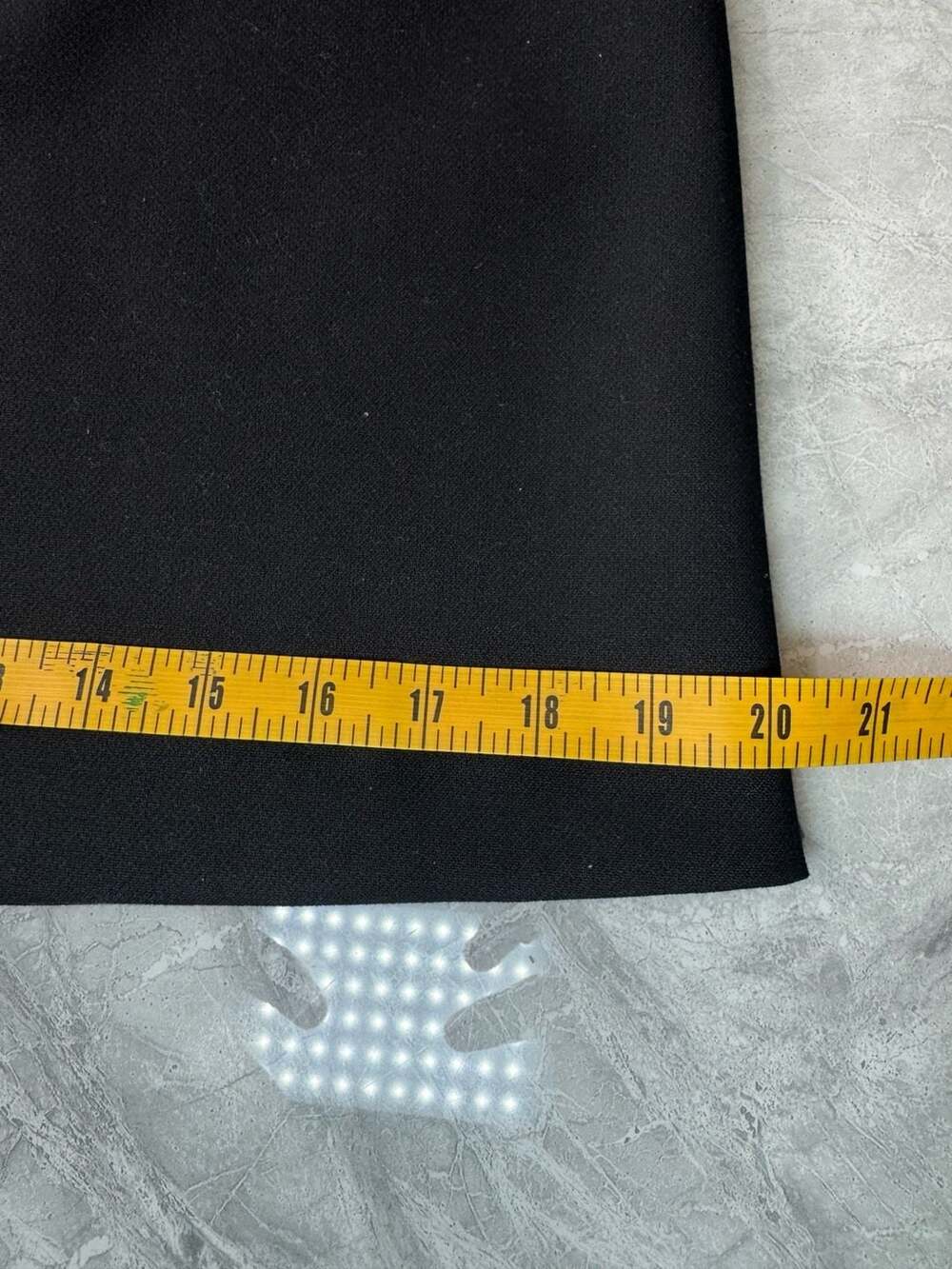 Mango MNG Black Belted Midi‎ Pencil Skirt with Back Slit Size XXS - Picture 6 of 13